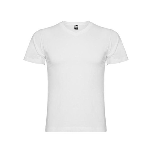 T-shirt col V blanc