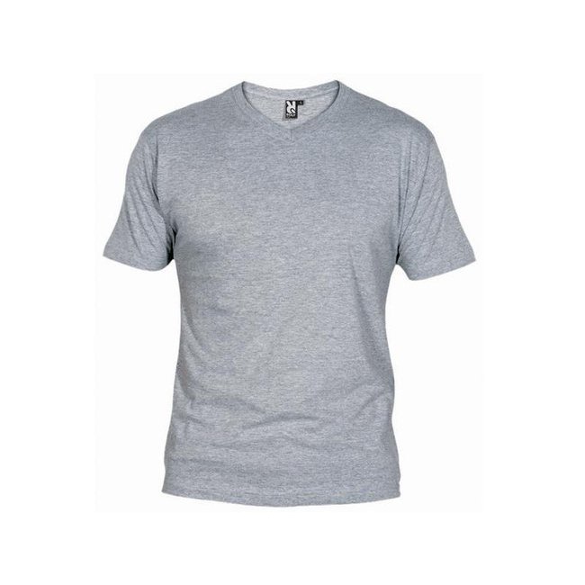 T-shirt col V gris chiné