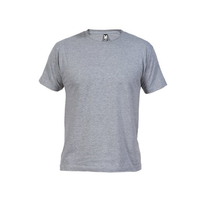 T-shirt col rond gris chiné